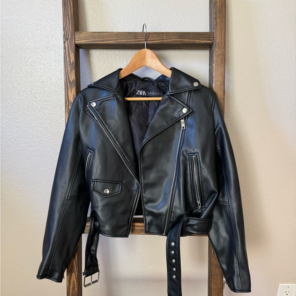 Zara Leather Jacket- the OG post says sold but I have not in fact sold it Lol)